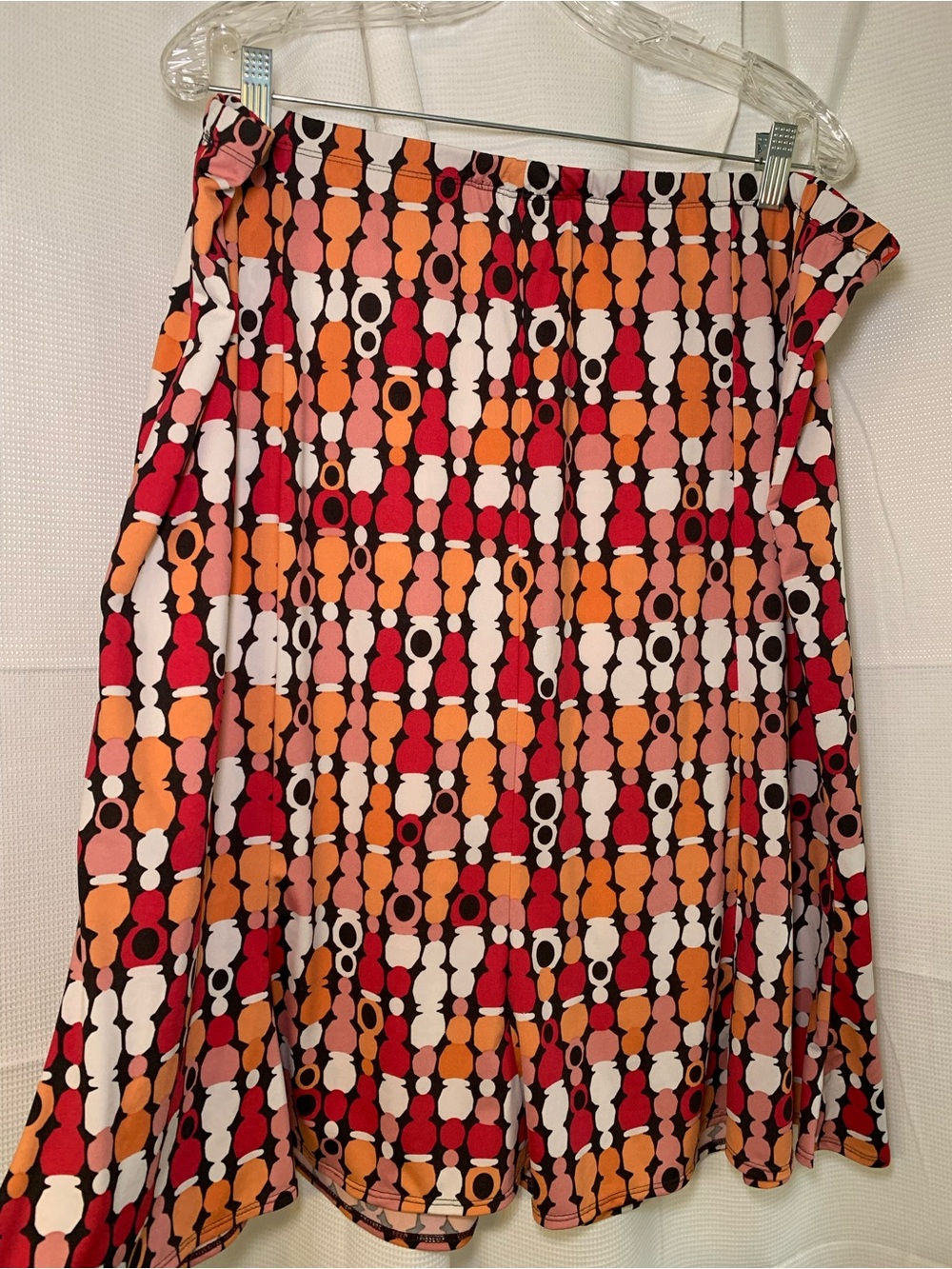 Notations Multicolor Retro Circle-Print Skater Skirt